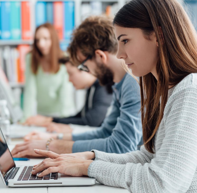 student on laptop