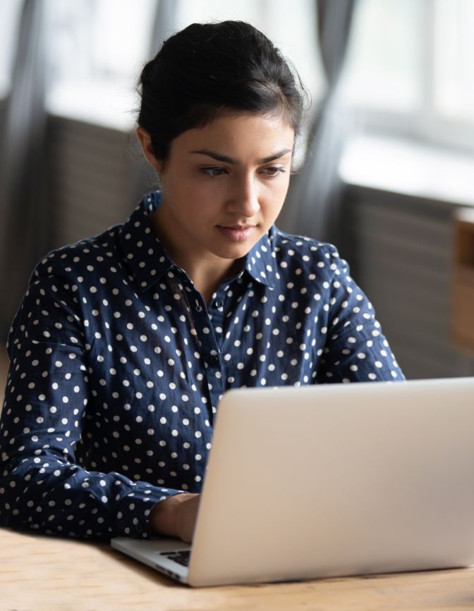woman on computer
