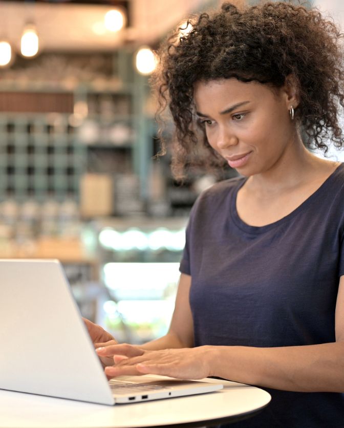 student on laptop